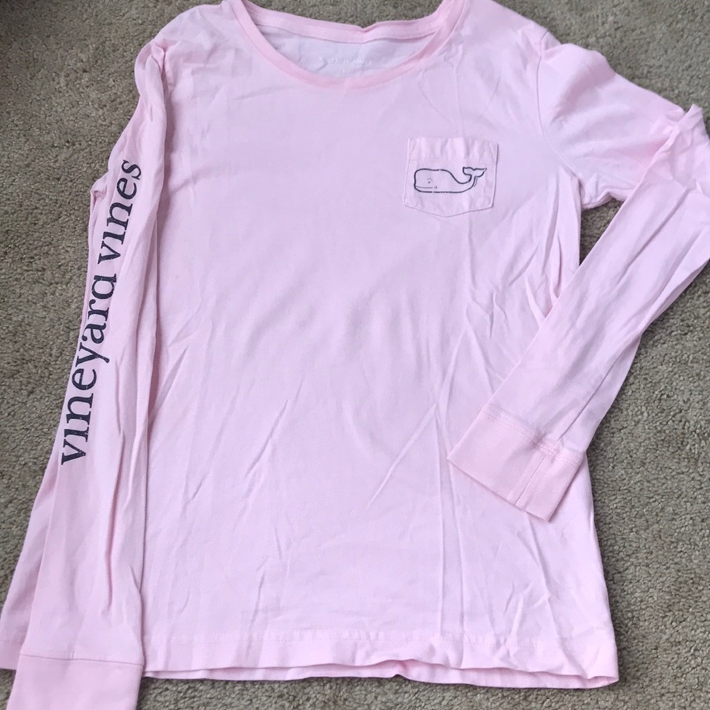 Pink vineyard vines long sleeve tee
